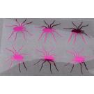 6 Buegelpailletten Spinnen Spiegel pink